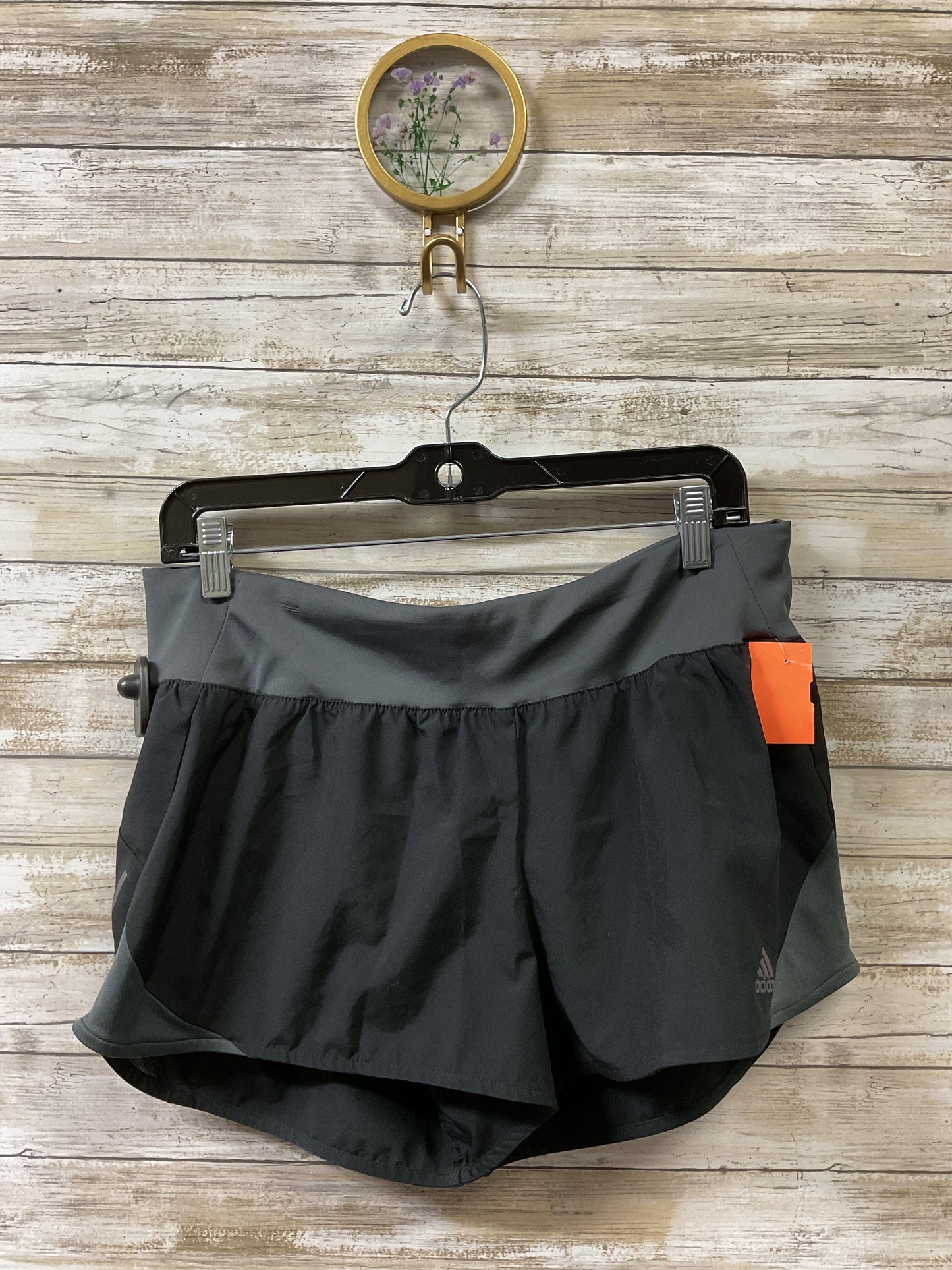 Athletic Shorts By Adidas In Black & Grey, Size:L