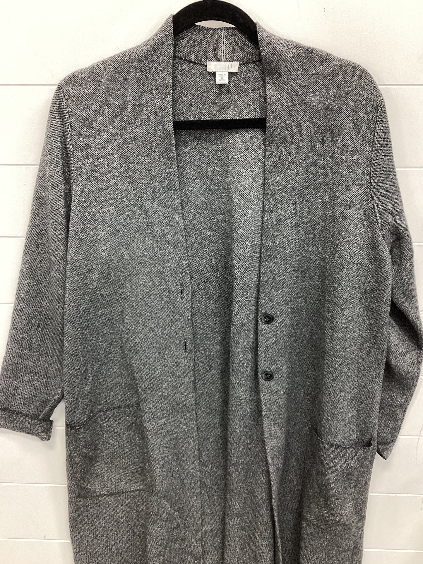 Sweater Cardigan By J. Jill In Grey, Size:Mp