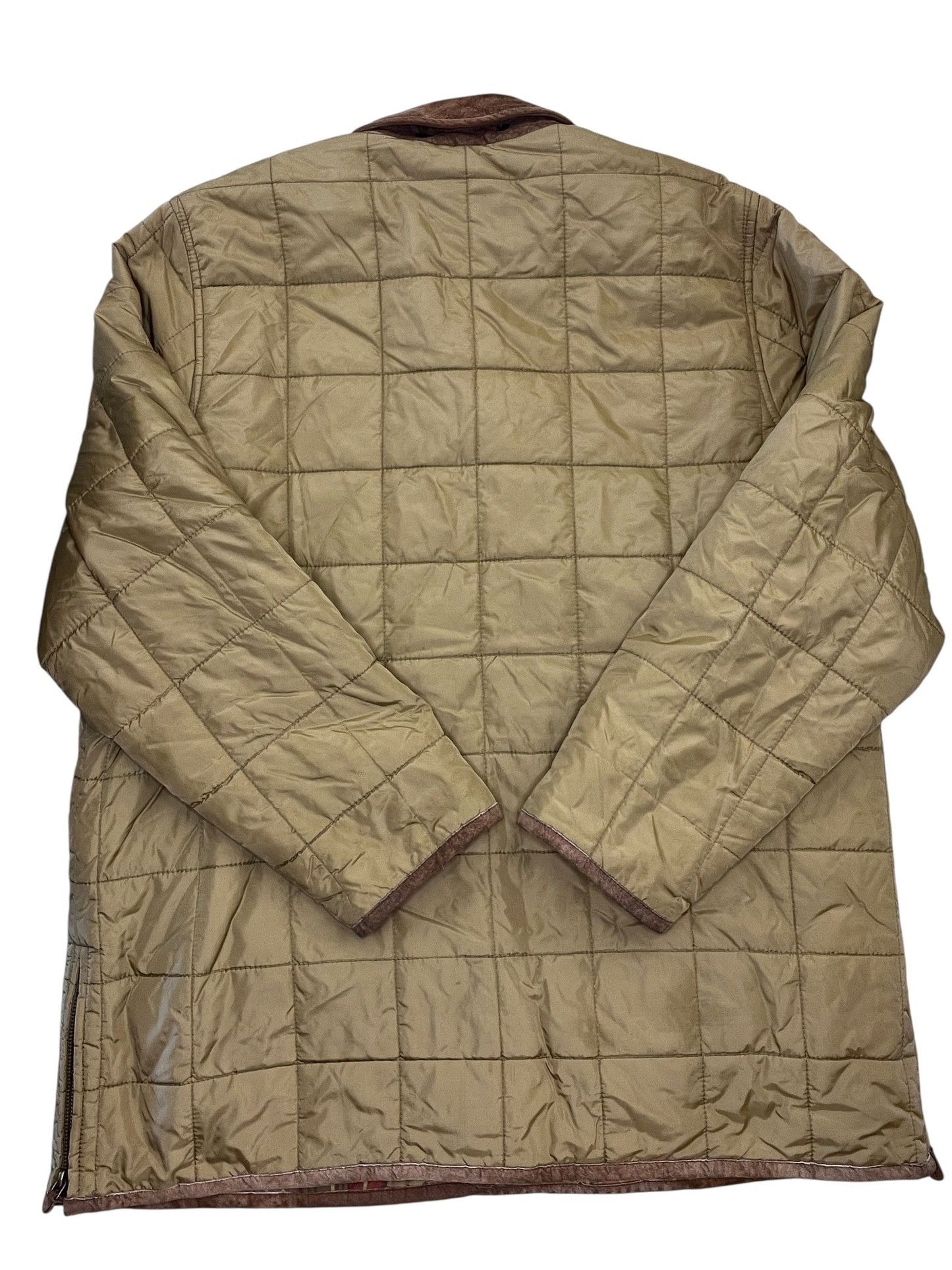 Coat Puffer & Quilted By Lauren By Ralph Lauren In Brown, Size:L