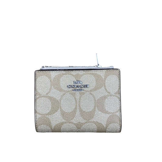 Wallet Designer By Coach In Tan & White, Size:Medium