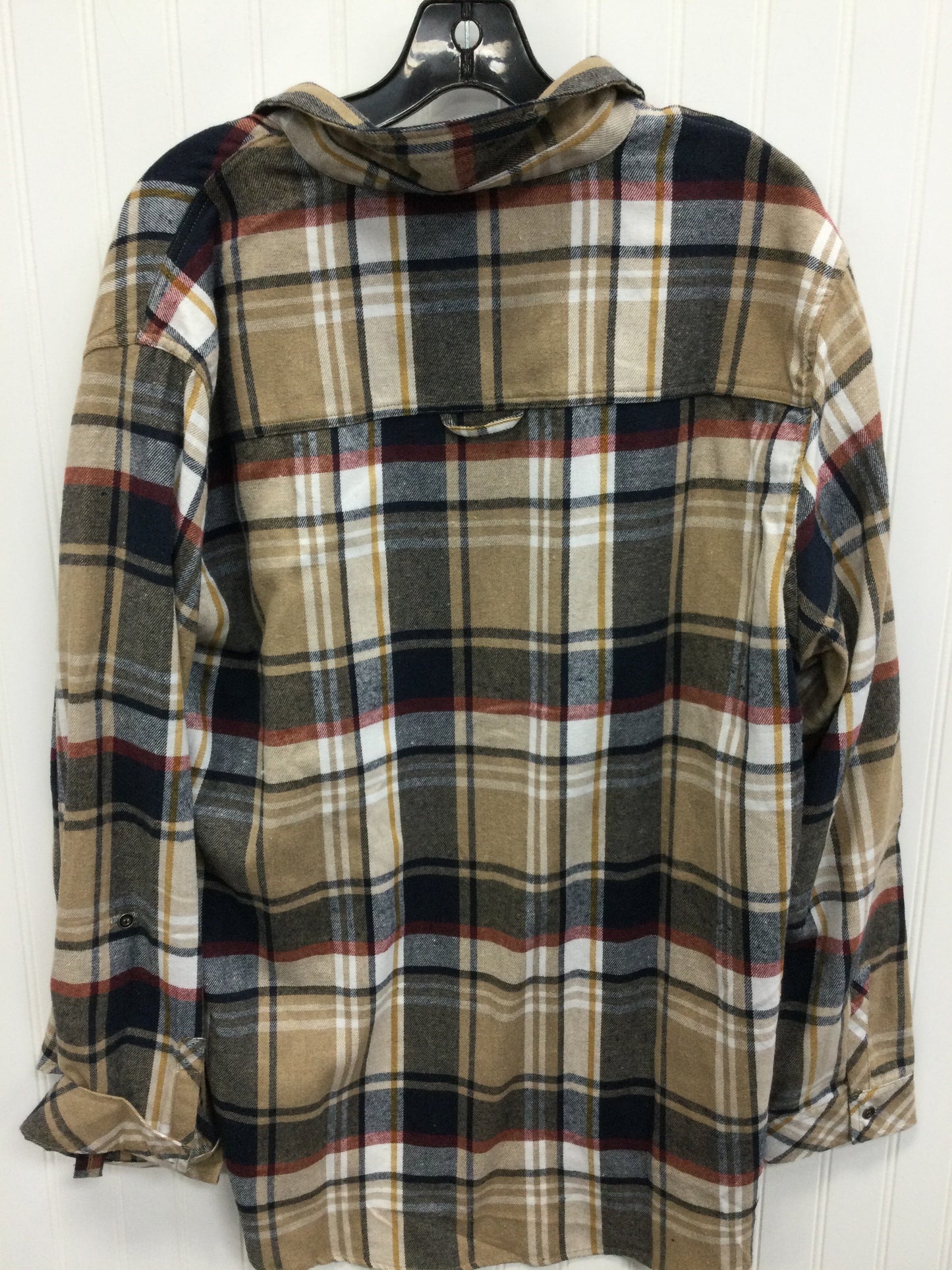 Blouse Ls By Pulse In Brown, Size:Xxl