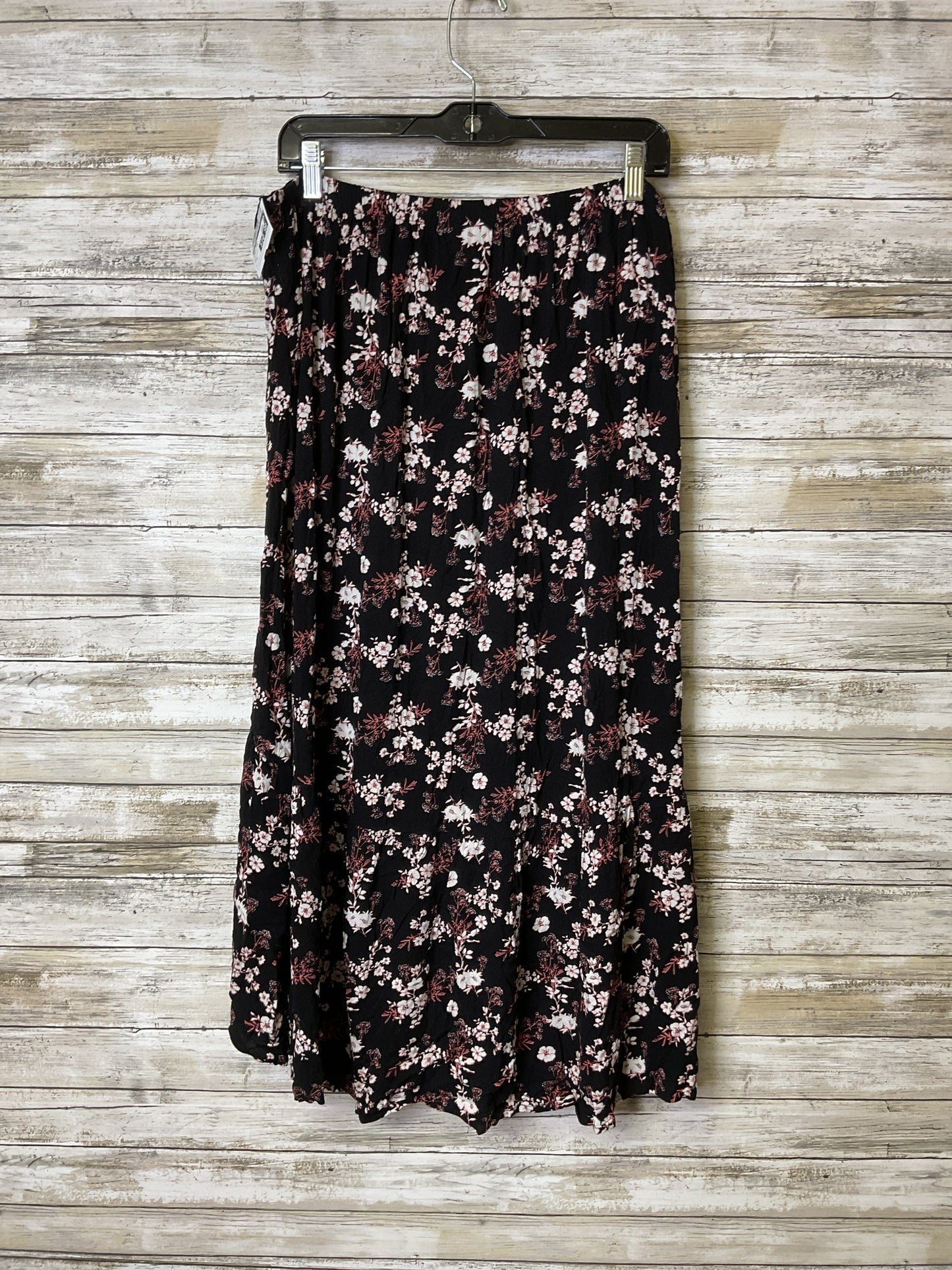 Skirt Midi By Knox Rose In Black & Pink, Size:L