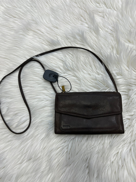 Handbag Leather By Fossil In Brown, Size:Small
