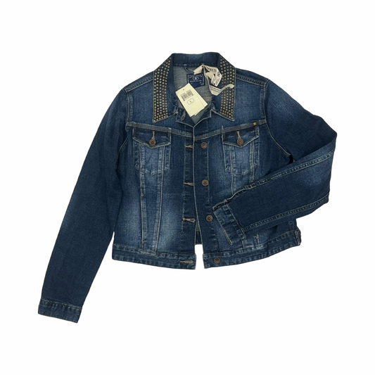 Jacket Denim By Lucky Brand In Blue Denim, Size:L
