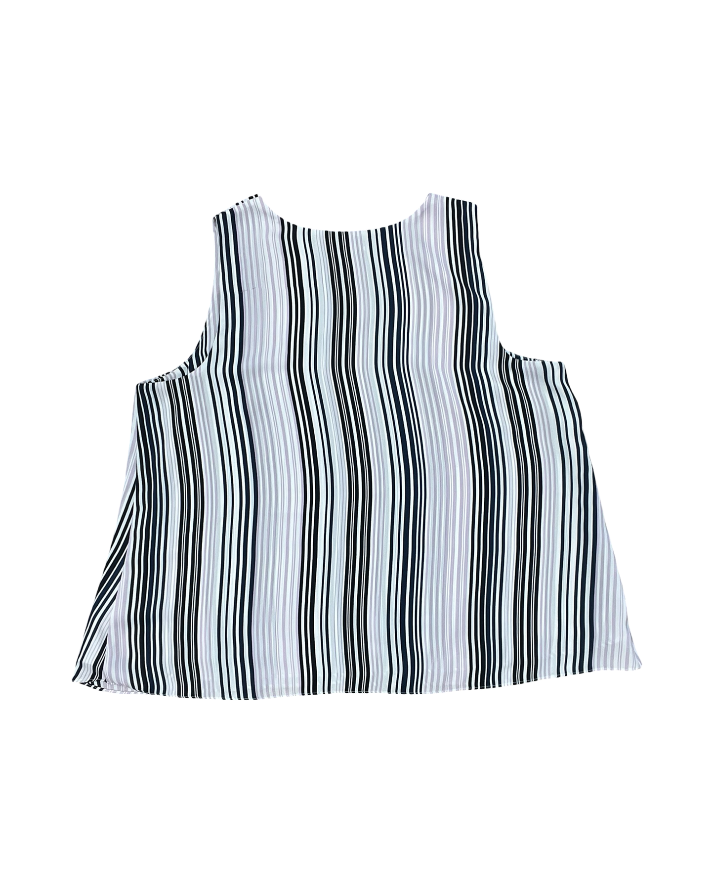 Top Sleeveless By Cato In Black & White, Size:Xl