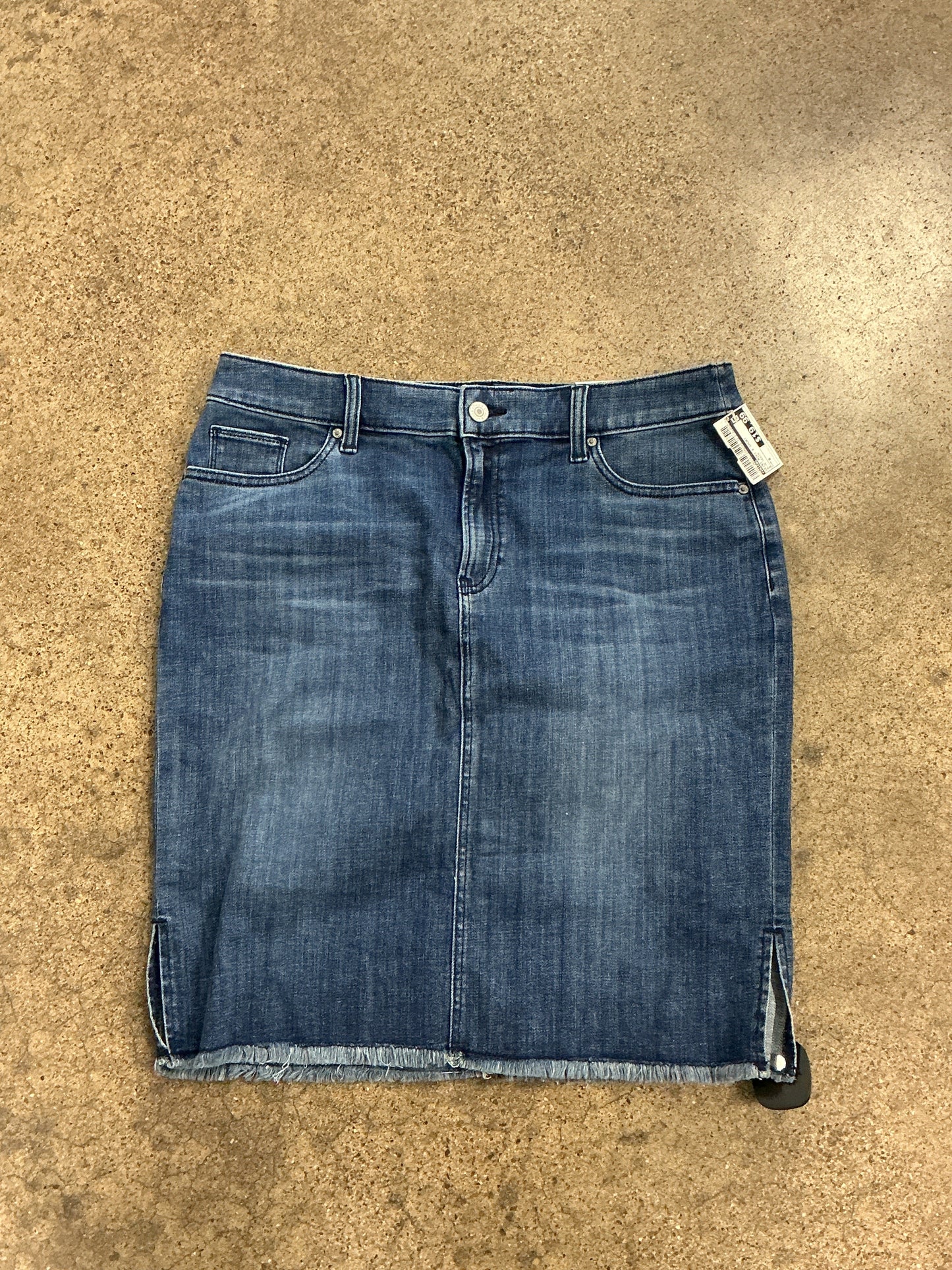 Skirt Mini & Short By Chicos In Blue Denim, Size:8