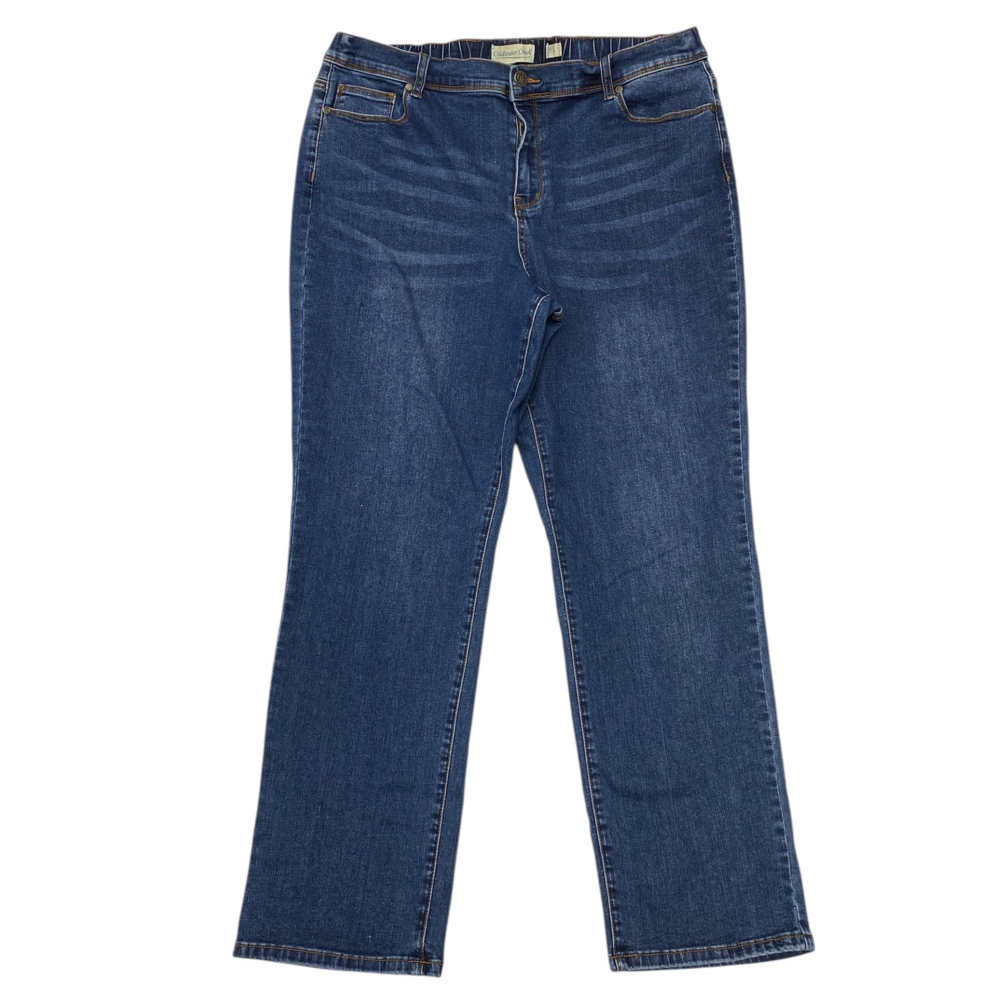 Jeans Skinny By Coldwater Creek In Blue Denim, Size:18