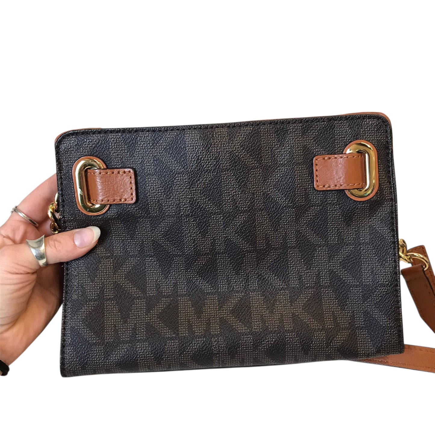 Handbag Designer By Michael Kors In Brown, Size:Small