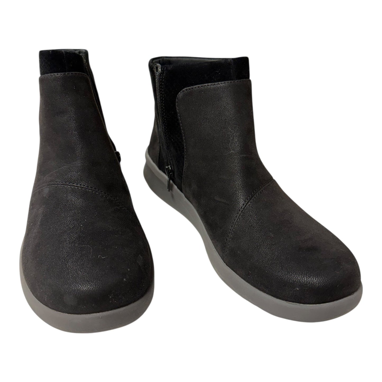 Boots Ankle Flats By Clarks In Black, Size:12