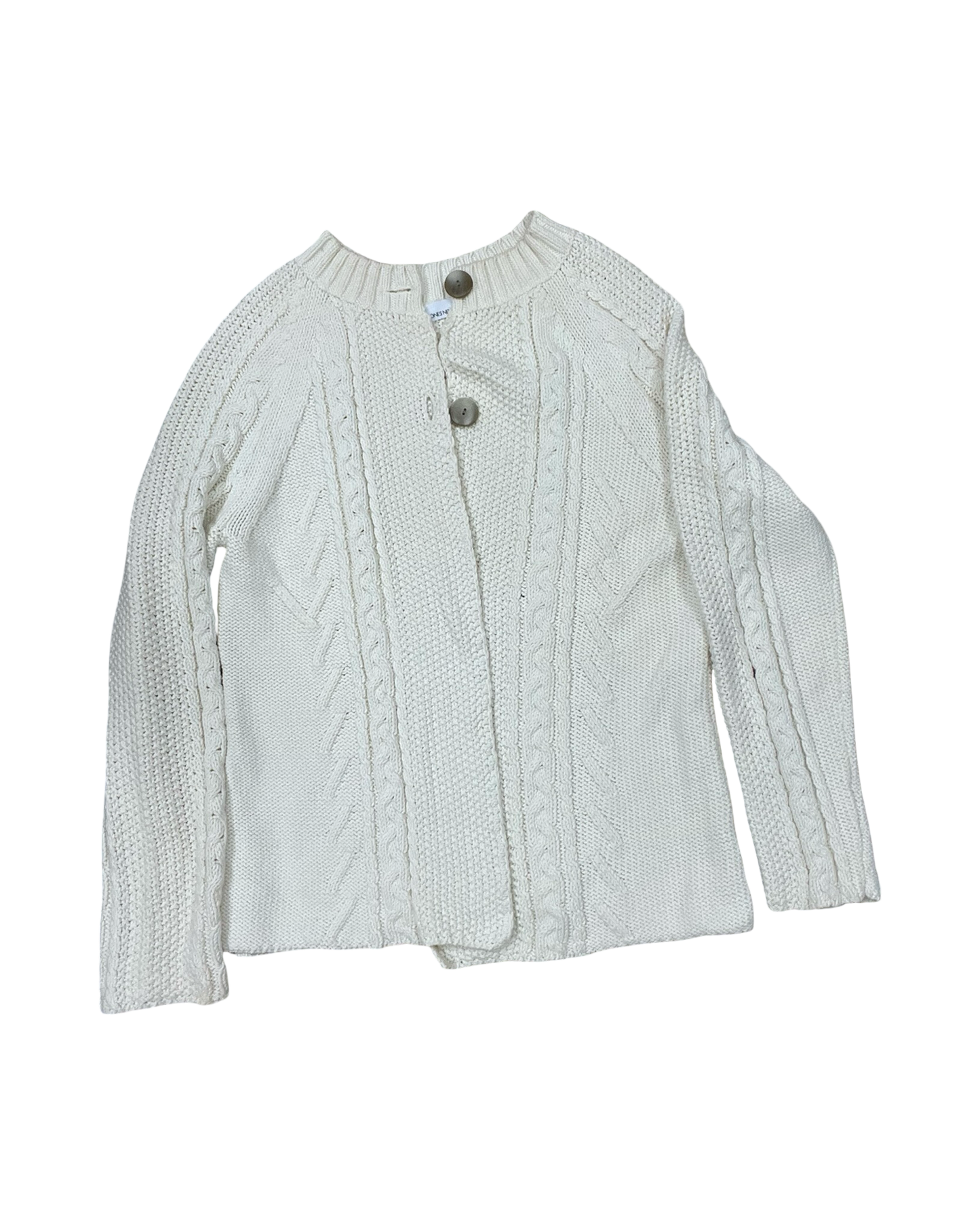 Sweater Cardigan By Jones New York In Cream, Size:Xl