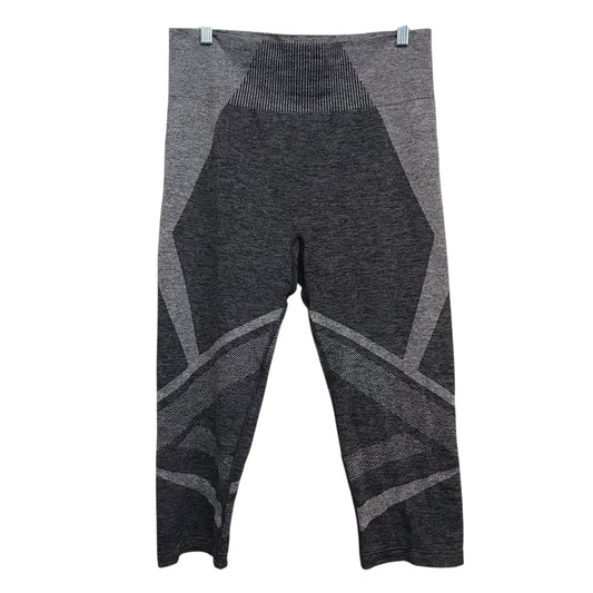 Athletic Leggings By Livi Active In Black & White, Size:1X