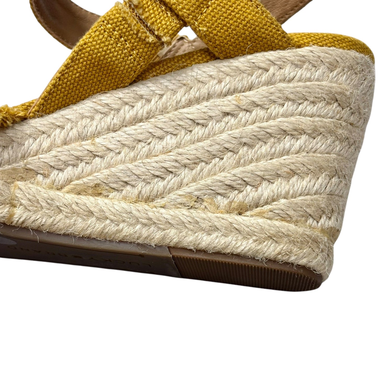 Sandals Heels Wedge By Lucky Brand In Yellow, Size: 7