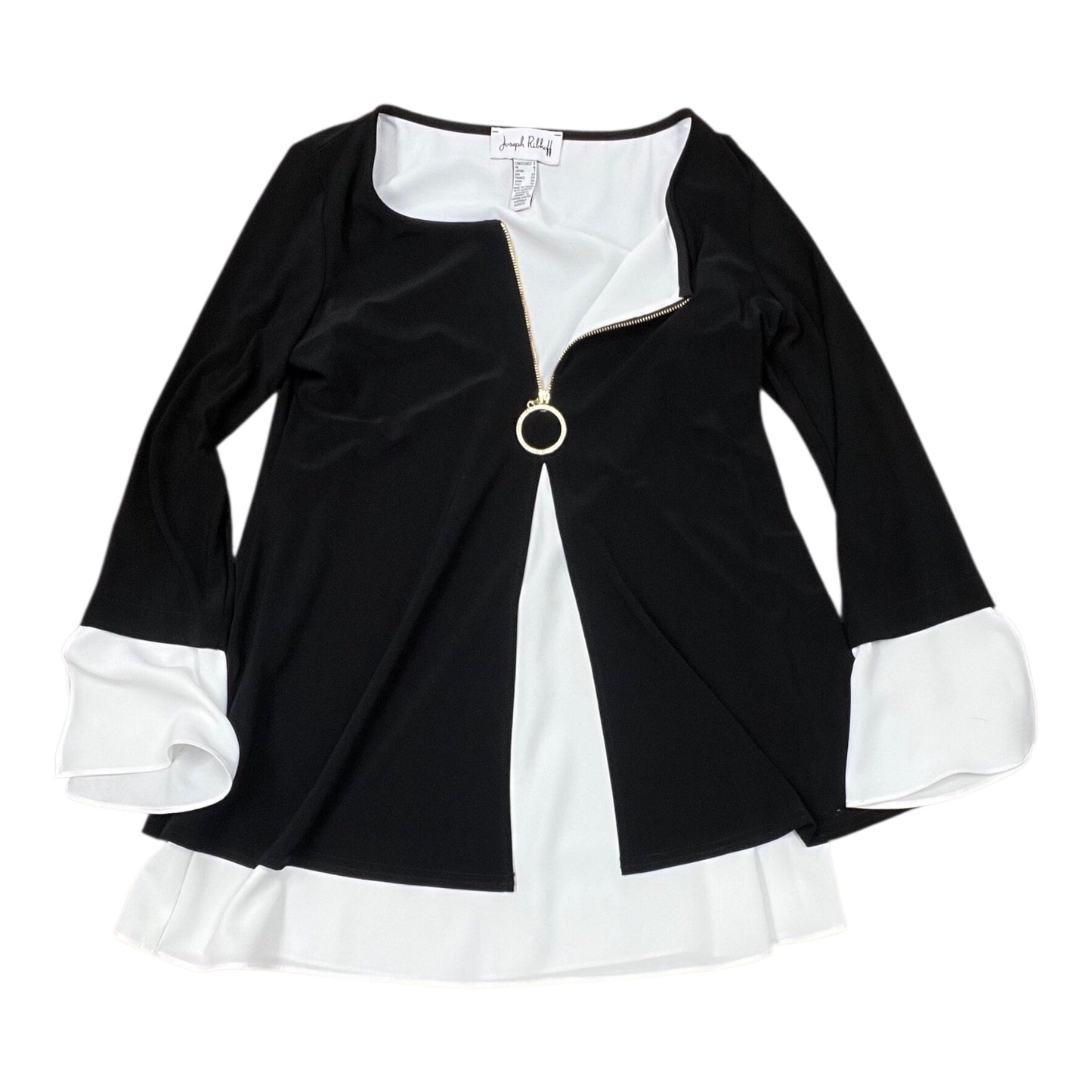 Top Ls By Joseph Ribkoff In Black & White, Size:S