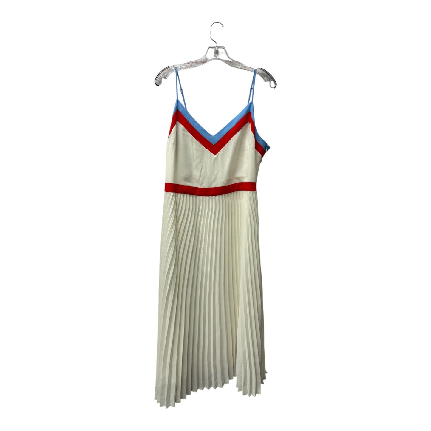 Dress Casual Midi By Banana Republic In Blue & Red & White, Size:L