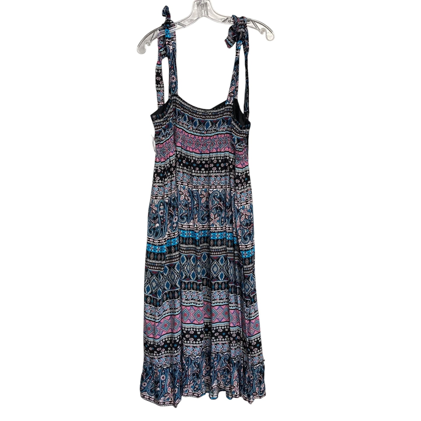 Dress Casual Midi By Listicle In Black & Blue, Size:M
