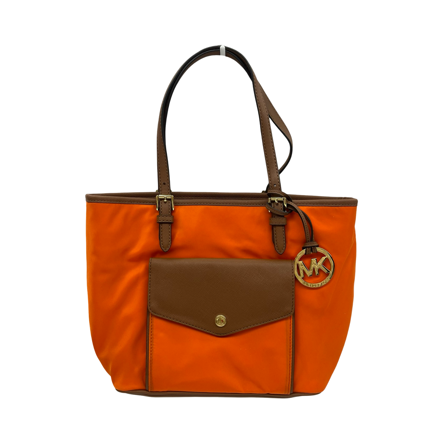 Handbag Designer By Michael Kors In Orange, Size:Medium