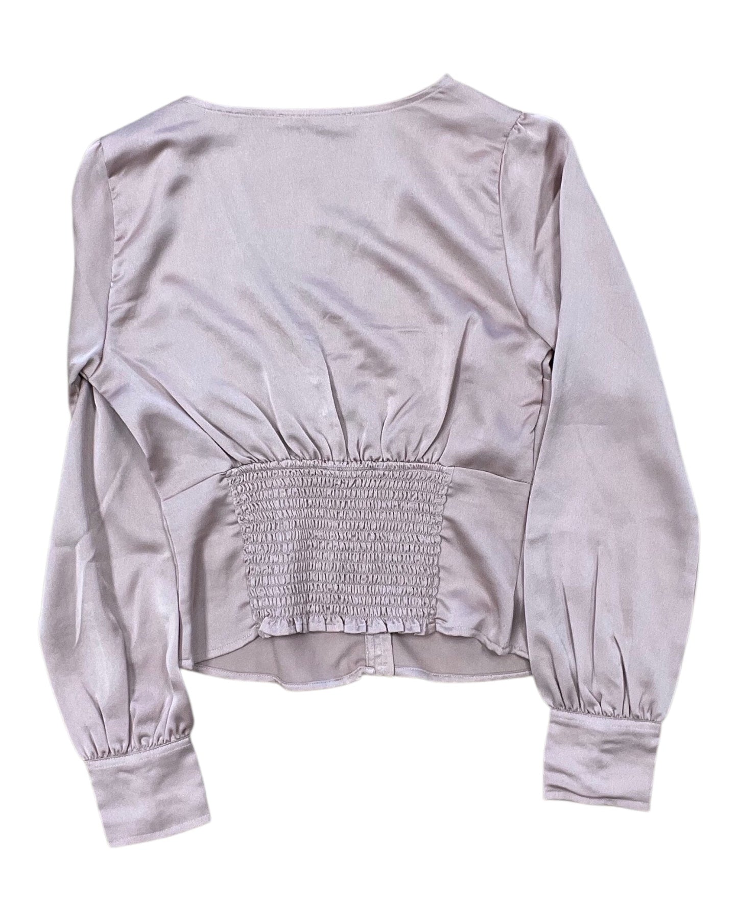 Blouse Ls By Abercrombie And Fitch In Mauve, Size:S