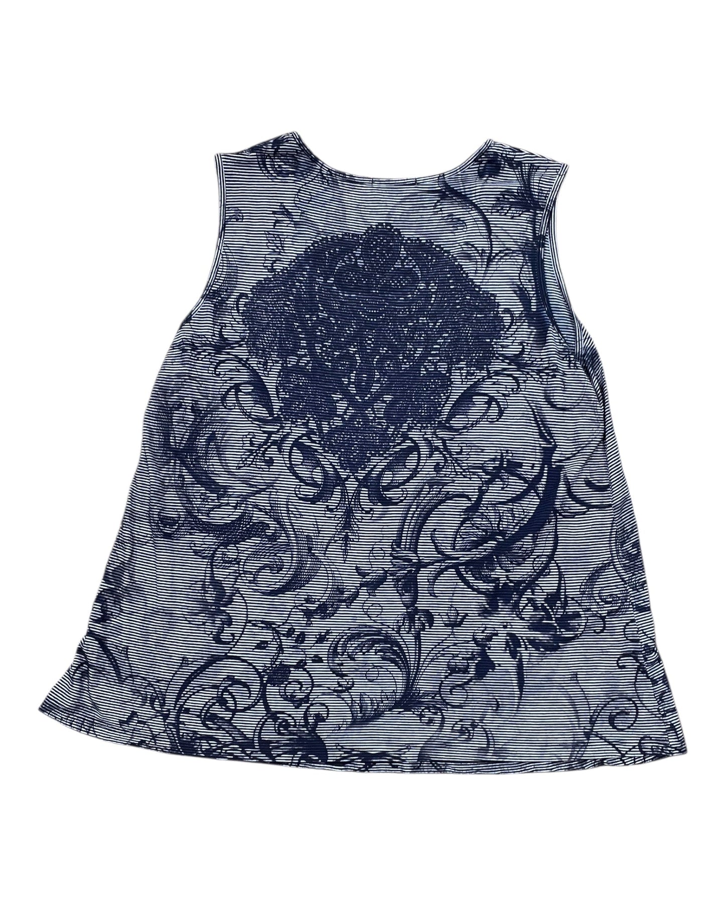 Top Sleeveless By Dressbarn In Navy, Size:3X