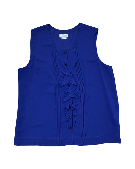 Blouse Sleeveless By Chaus In Purple, Size:L