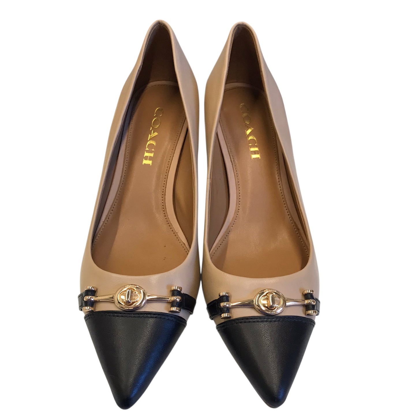 Shoes Designer By Coach In Black & Tan, Size:8.5