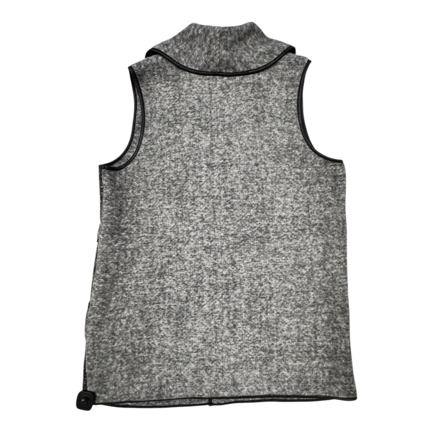 Vest Fleece By Zenergy By Chicos In Black & Grey, Size:Xl
