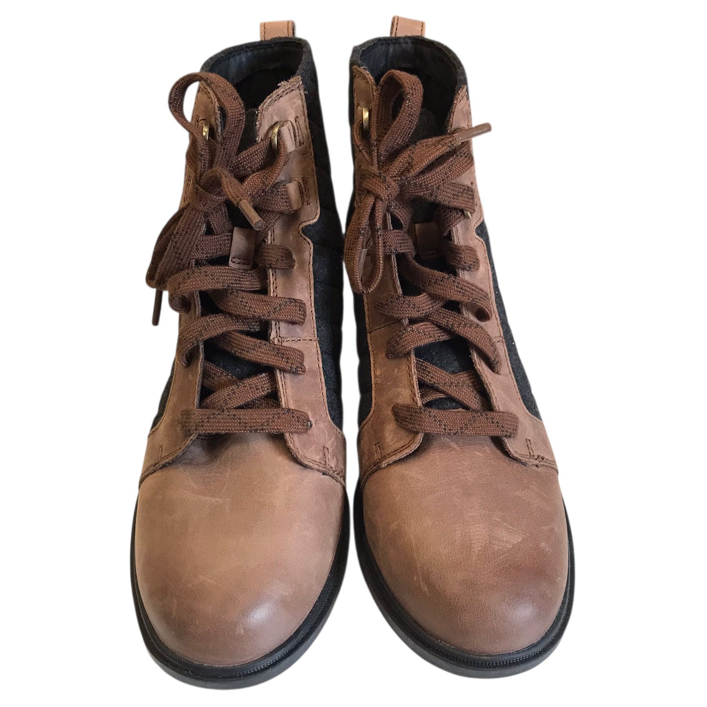 Boots Ankle Heels By Sorel In Black & Brown, Size:9.5