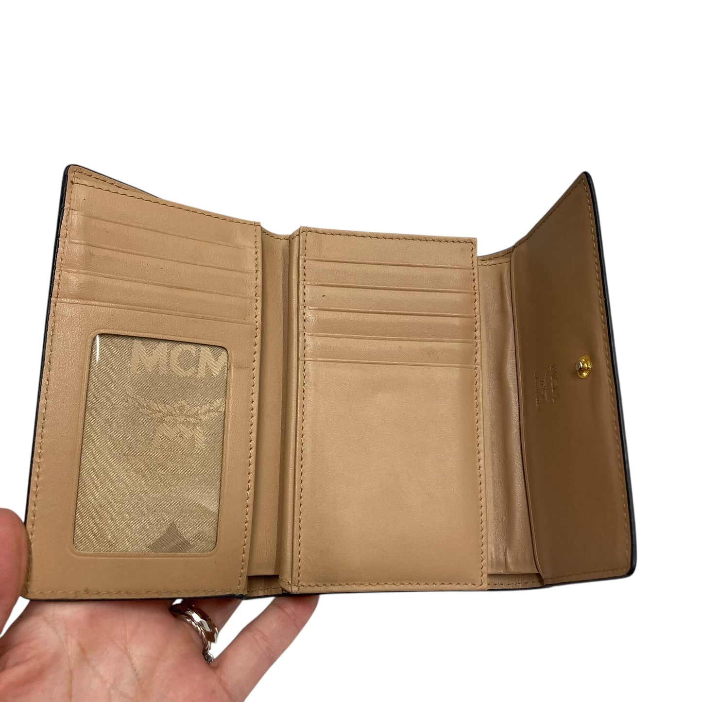 Wallet Luxury Designer By Mcm In Coral, Size:Medium