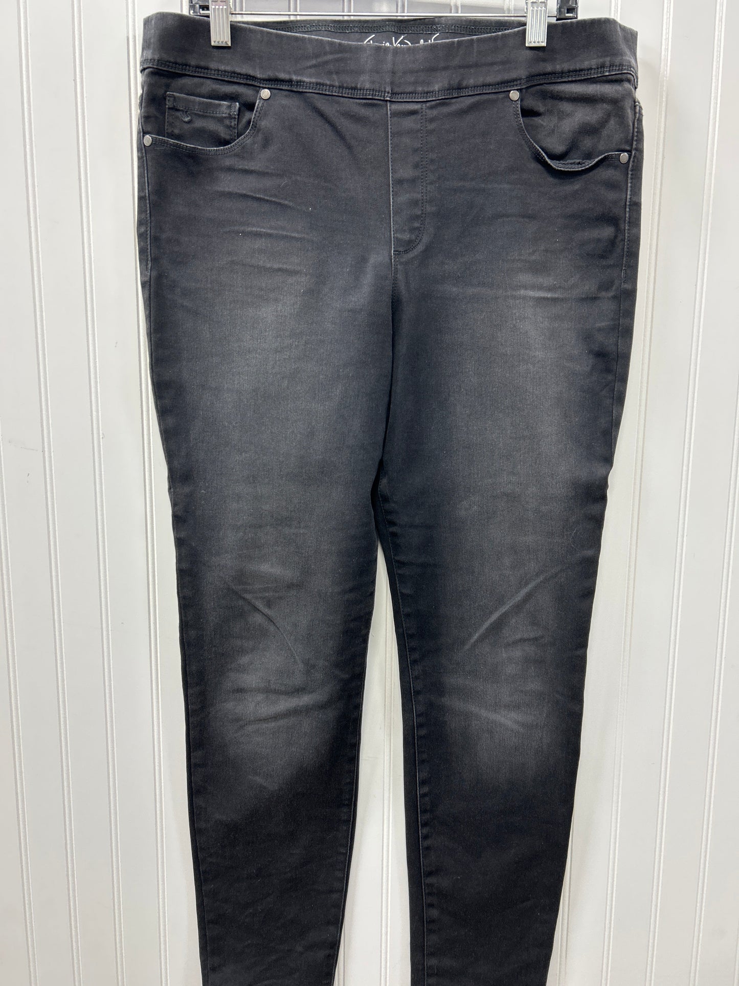 Jeans Skinny By Gloria Vanderbilt In Black Denim, Size:16
