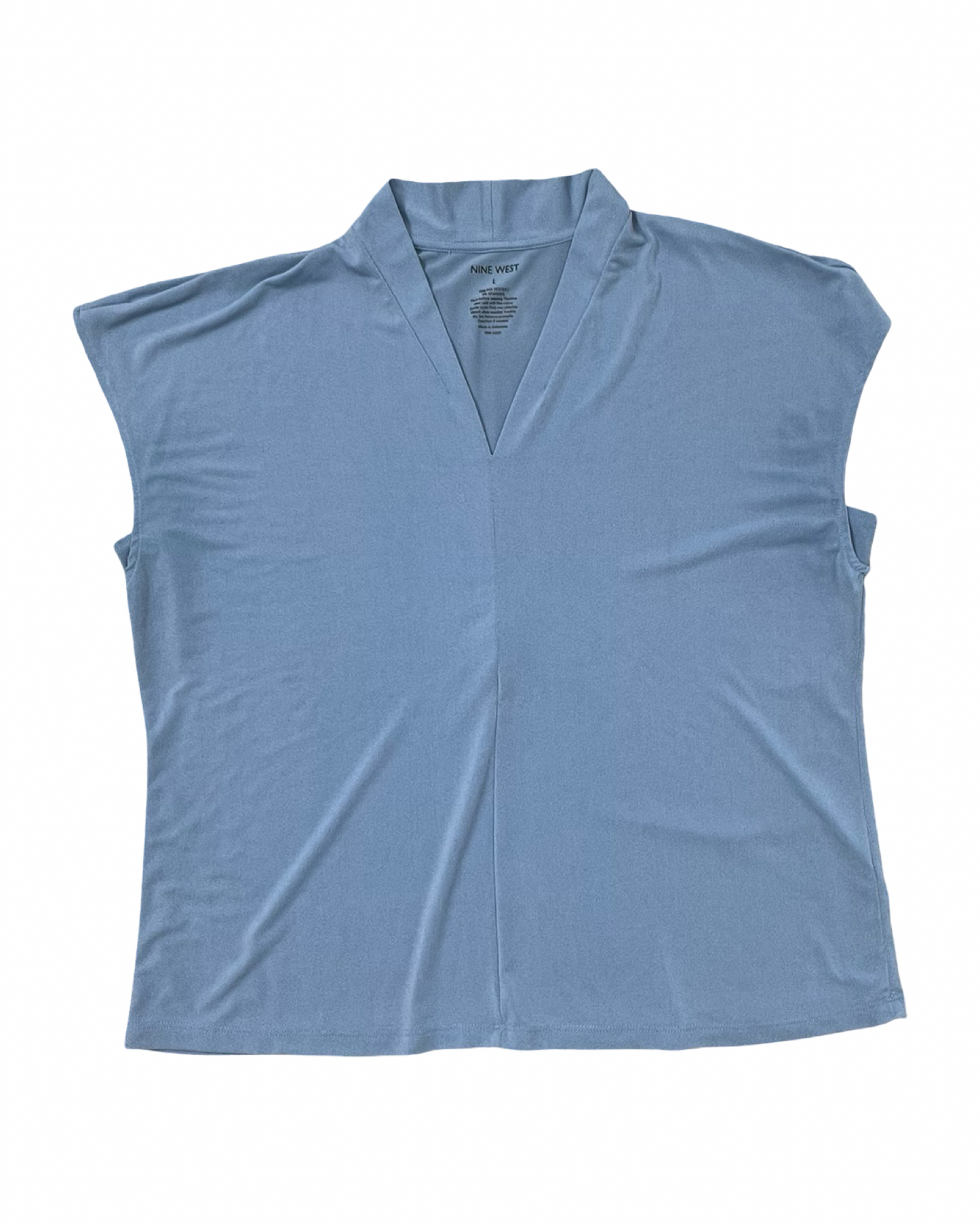 Top Sleeveless By Nine West In Blue, Size:L