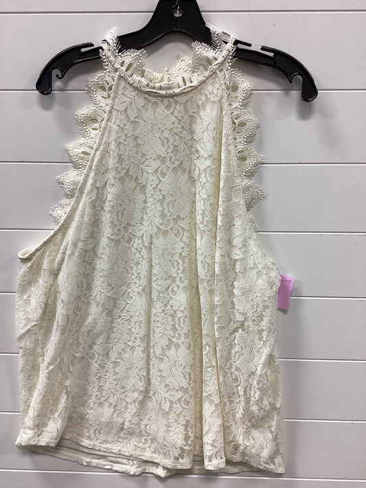 Top Sleeveless By Maurices In Cream, Size:1X