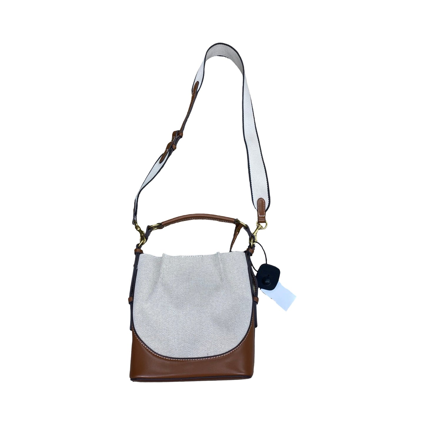 Handbag By Zara In Brown & Cream, Size:Medium