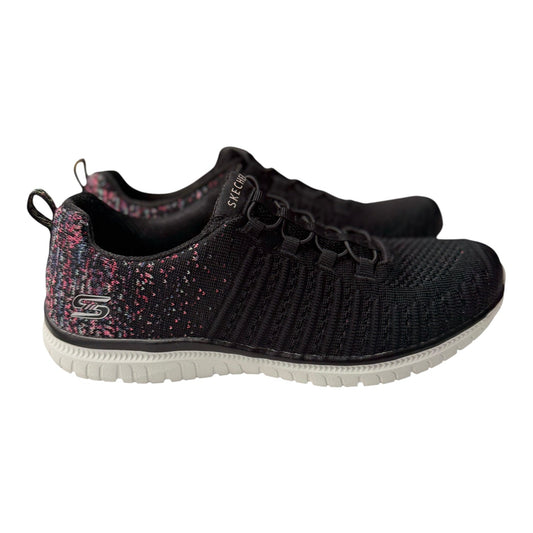Shoes Athletic By Skechers In Black & Pink, Size:8