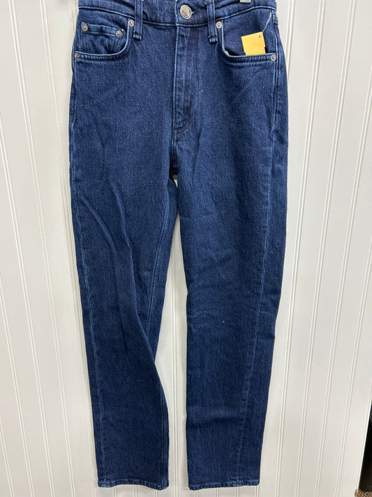 Jeans Straight By Rag And Bone In Blue Denim, Size:0