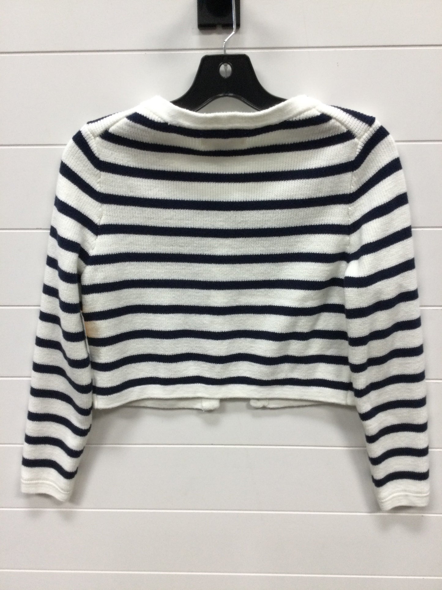 Sweater Cardigan By Jessica Simpson In Blue & White, Size:Xs