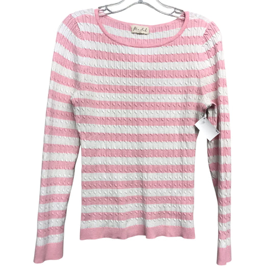 Top Ls By Marled In Pink & White, Size:L