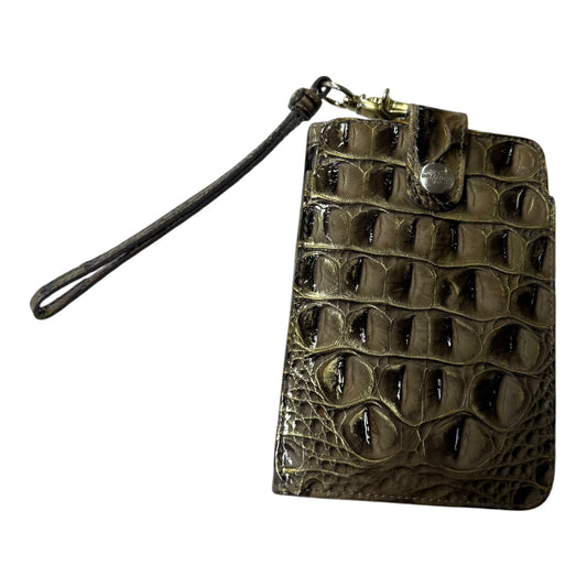Wristlet Designer By Brahmin In Grey, Size:Medium