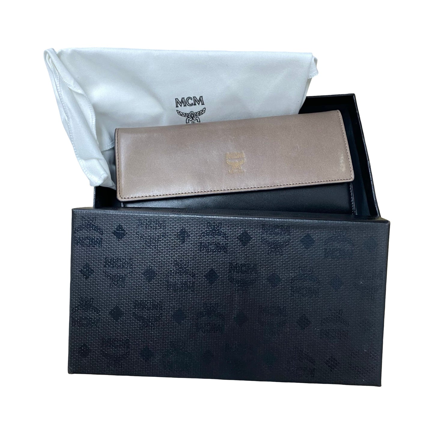 Wallet Luxury Designer By Mcm In Black & Brown, Size:Large