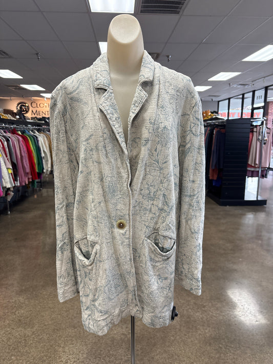 Blazer By We The Free In Cream & Green, Size:S