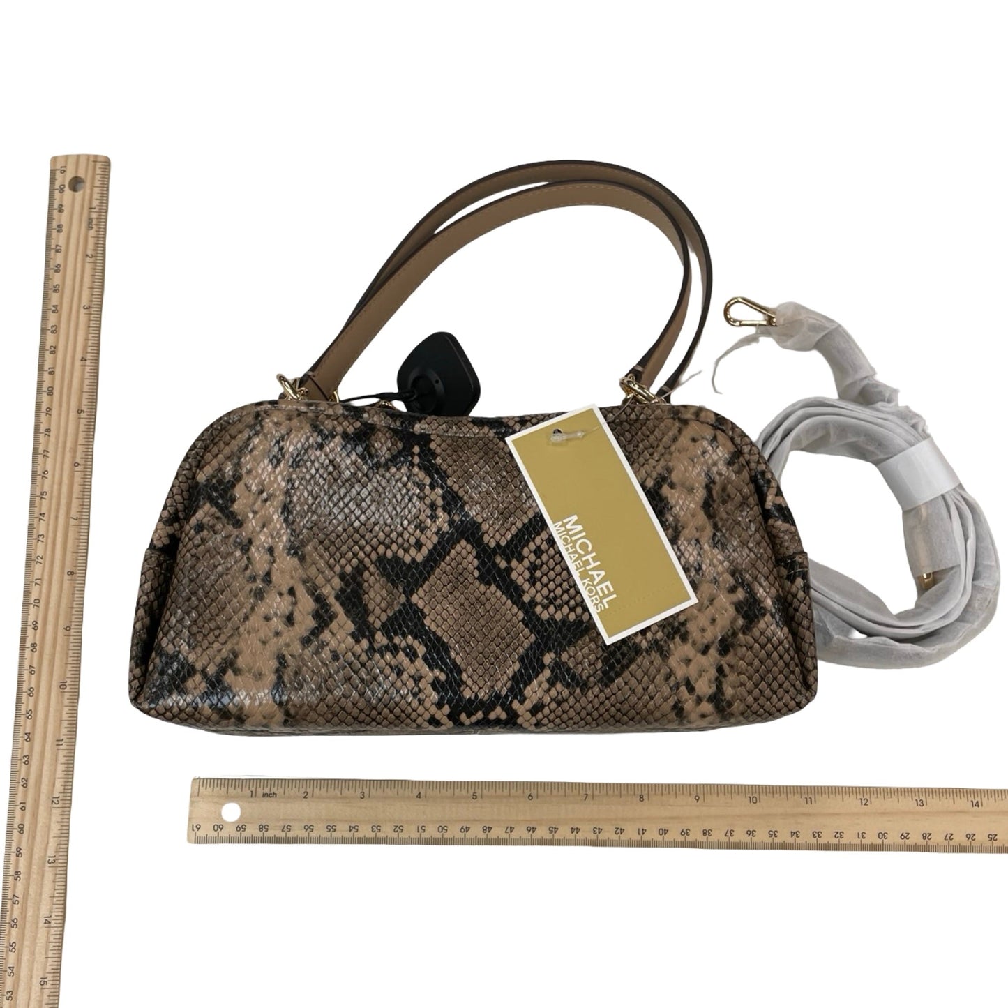 Handbag Designer By Michael Kors In Animal Print, Size:Medium