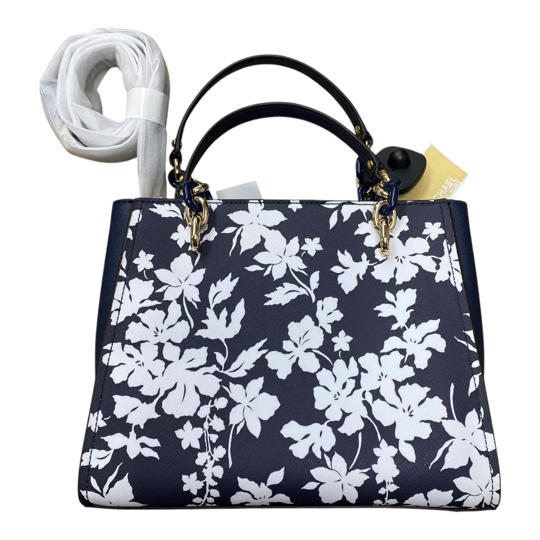 Handbag Designer By Michael Kors In Blue & White, Size:Small