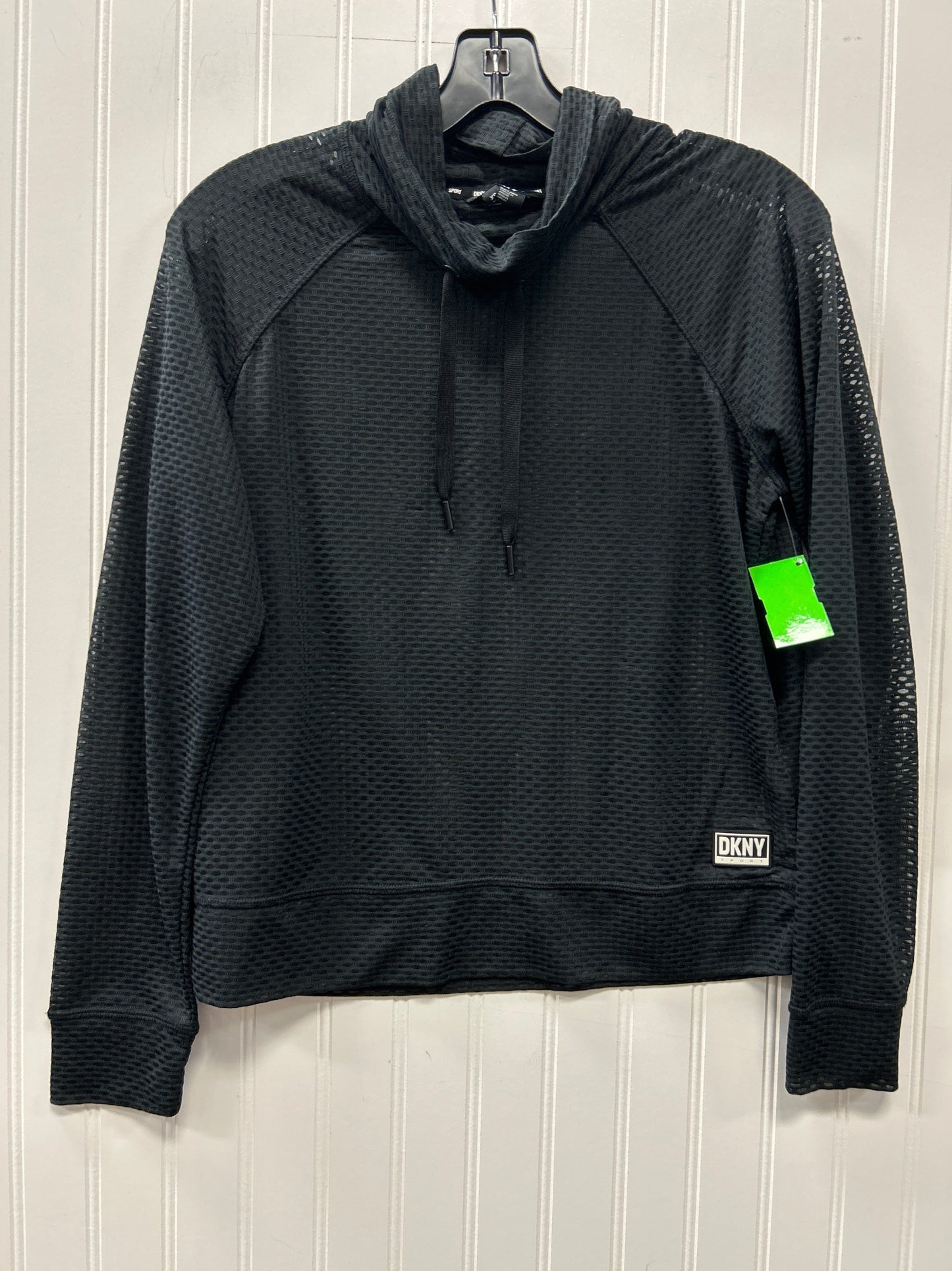 Athletic Top Ls Collar By Dkny In Black, Size:Xs