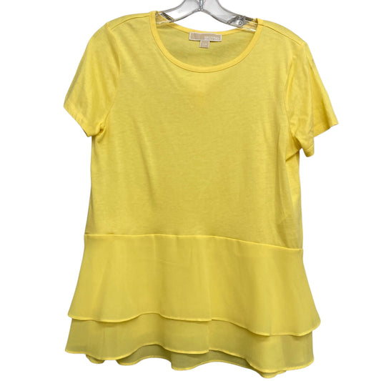 Top Ss Basic By Michael By Michael Kors In Yellow, Size:M