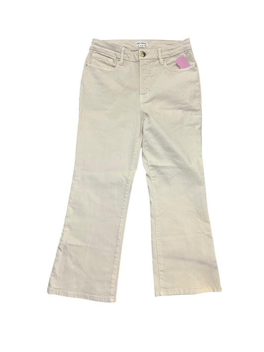 Jeans Boot Cut By Good American In Cream Denim, Size:8