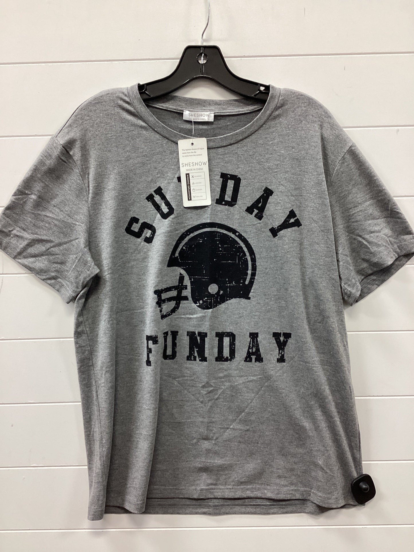 Top Ss By Clothes Mentor In Grey, Size:L