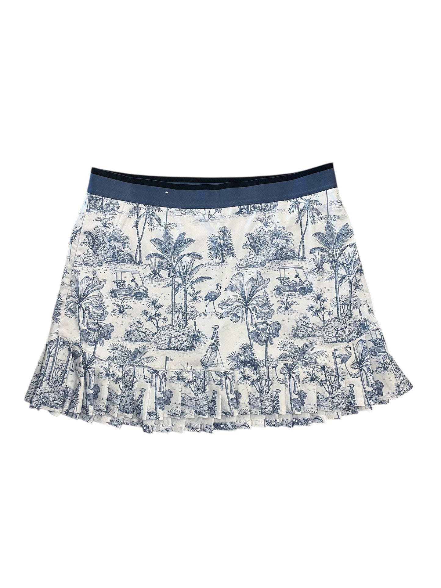 Skirt Mini & Short By Lady Hagen In Blue & White, Size:Xl