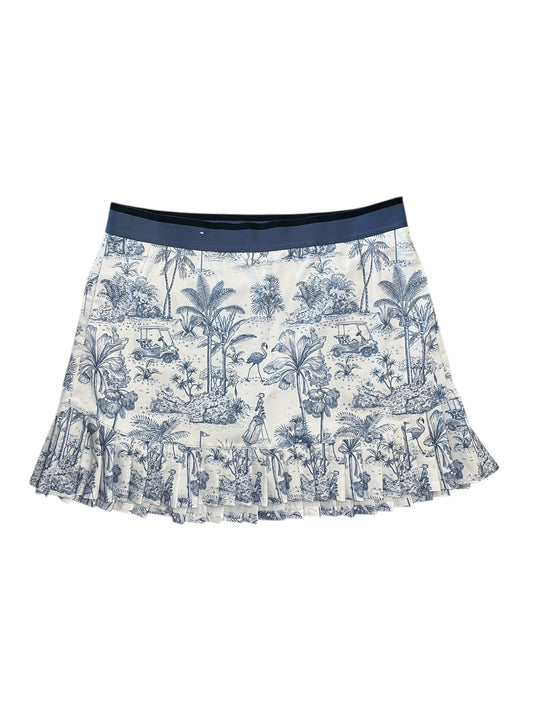 Skirt Mini & Short By Lady Hagen In Blue & White, Size:Xl