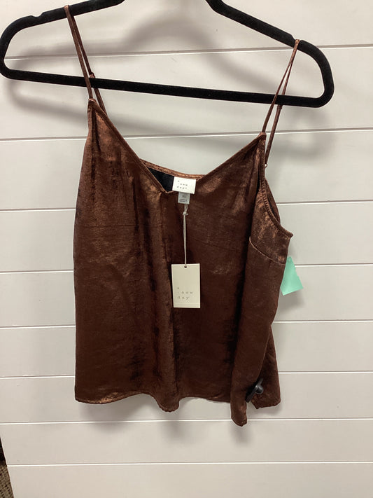 Top Sleeveless By A New Day In Bronze, Size:Xl