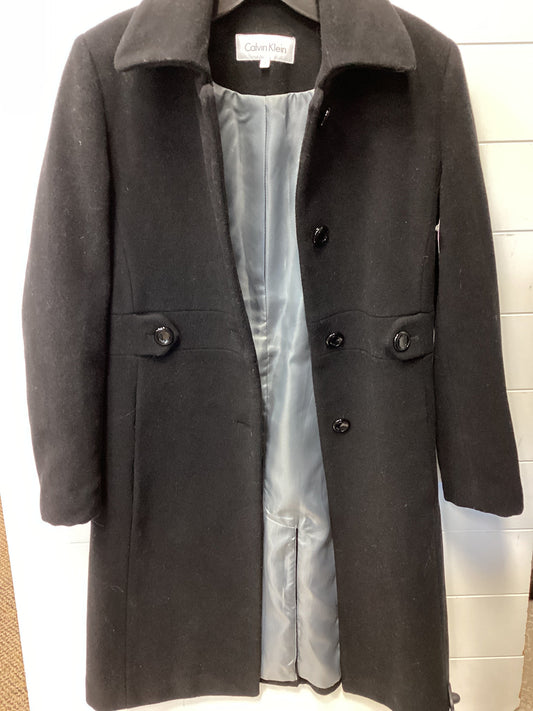 Coat Wool By Calvin Klein In Black, Size:2