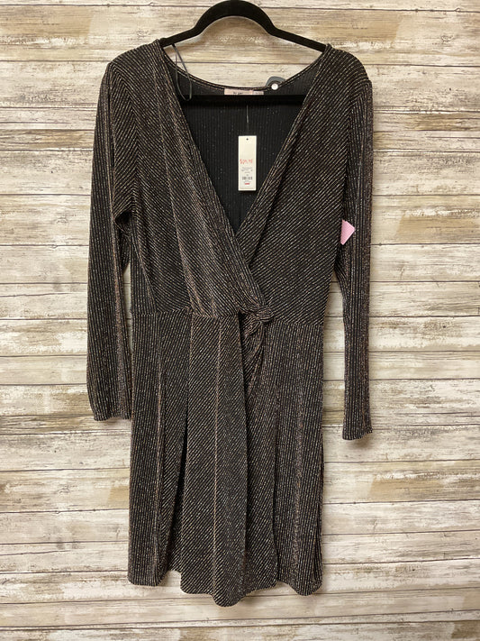 Dress Party Short By Mi Ami In Black & Gold, Size:1X