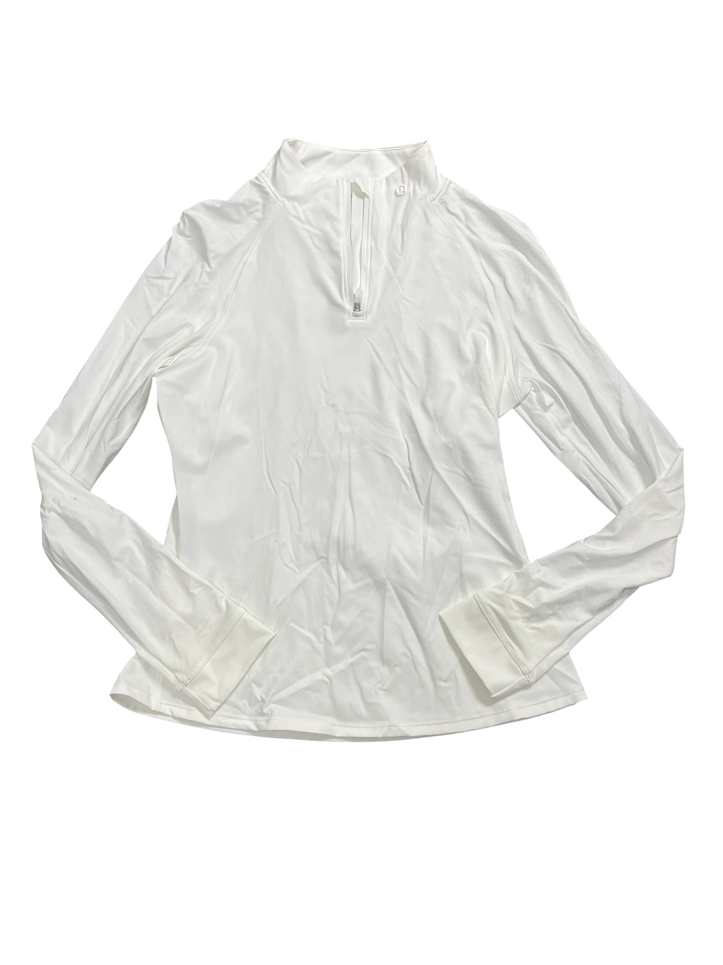 Athletic Jacket By Lululemon In White, Size:M